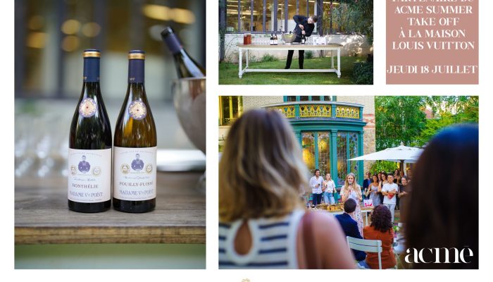 UN ETE INOUBLIABLE AVEC ACME: LES VINS DE MADAME VEUVE POINT A L’HONNEUR